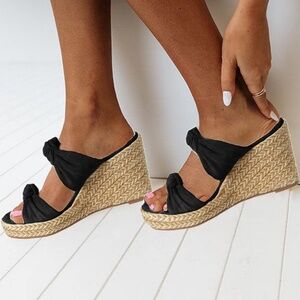 Black Cloth Sandal size-5